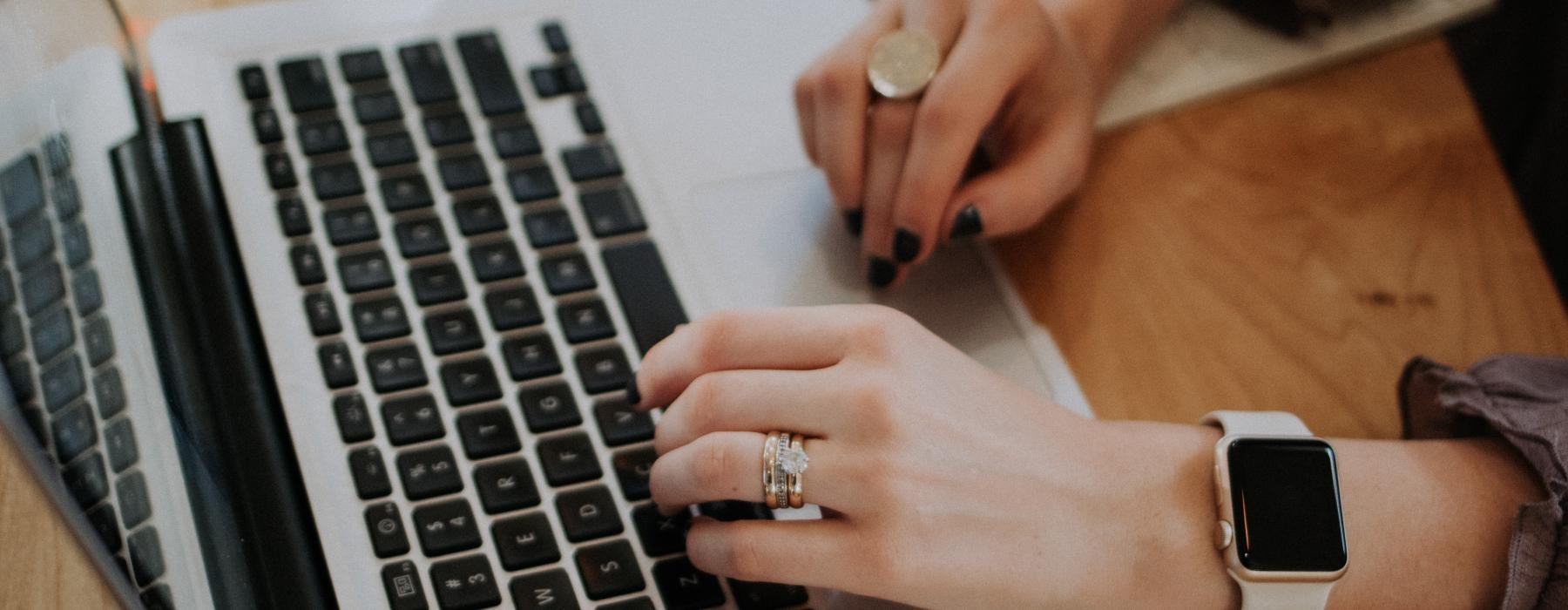 a person working on a laptop